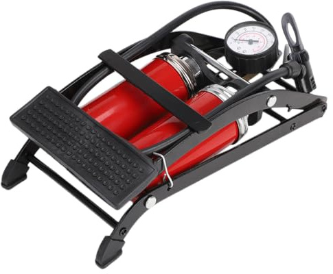 NIYANGLE Hochdruck Fußpumpe mit Fußpedal für Fahrrad Motorrad Auto Bälle Kleiner Tragbare Pedal Luftpumpe für Outdoor und Sport Zufällige Farbe