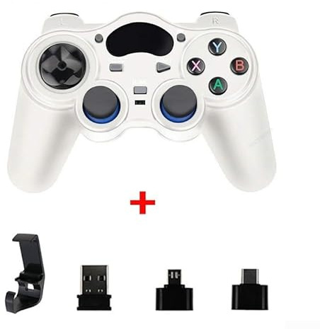 Manette de jeu sans fil 2,4 G pour PS3 pour téléphone Android, tablette, TV, design ergonomique, poignée de jeu sans fil pour de longues sessions