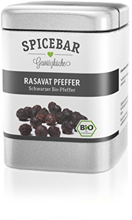 Svartpeppar hela pepparkorn i premium organisk kvalitet, lämplig för kvarnen 80 g