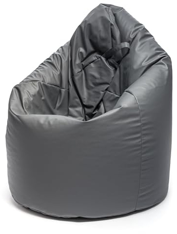 Ecopuf Sitzsack aus Kunstleder mit Füllmaterial EPS Perlen, etterfest Sofa XXL Kindersessel Erwachsene Sessel Hocker Pouf Kinderzimmer Gaming Sitzhocker 85x135 cm