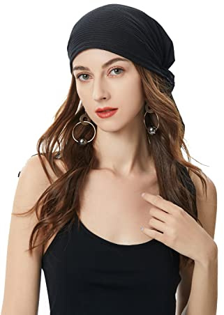 ZLYC Damen Chemo Turban Mütze Vorgebundenes Kopftuch Headwraps Leichte Hut | Leicht Atmungsaktiv