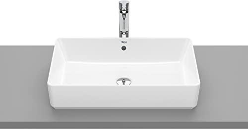 Roca,The Gap,SQUARE - Lavabo de sobre encimera,Blanco,600mm x 370mm x 130mm,A3270Y2000