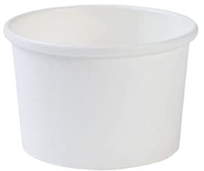 BIOZOYG gobelet jetable papier à emporter blanc I gobelet compostable barrière à base d'eau soupe jetable à emporter gobelet à glace papier I 500 gobelets solides en carton 200ml rond