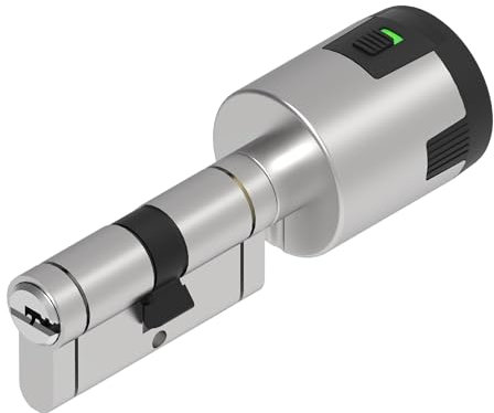 Lince - Cilindro di sicurezza CPLUS ALARM 40+B30 con allarme da 100 dB | Doppia sicurezza |Con fusibile meccanico per una rottura programmata |Libro con 5 chiavi | Finitura nichelata