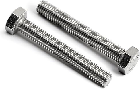 (20 Pièces) Vis à Tête Hexagonale M5x55mm Vis Boulon en Acier Inoxydable 304（A2) à Filetage Métrique Complet