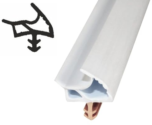 SN-TEC Zimmertürdichtung/Türdichtung/Türgummi TD 3900 für 3mm Nut und 12mm Falz, Farbe: weiß (15 Meter)