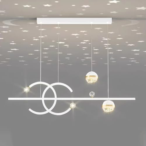 Esstischlampe LED Pendelleuchten Dimmbar Esstisch Hängelampe Esszimmer Hängeleuchte Wohnzimmer Küche Büro Moderne Kreative Kronleuchter mit Fernbedienung Leuchten Beleuchtung Licht (weiß, L100cm)