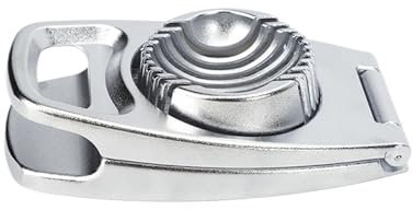 Coupe Oeuf Trancheuse à œufs multifonctionnelle deux en un, trancheuse à œufs domestique en acier inoxydable, outil de cuisine Coupe Oeufs Durs(Color:Silver)