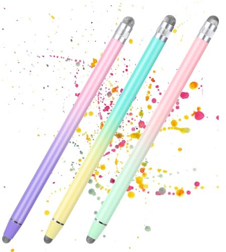 3-Pack Stylus for Touch Screens, 2-in-1 Stylus Pen for Touch Screen, High Precision and Sensitivity, Suitable for Compatible with All Touch Screens