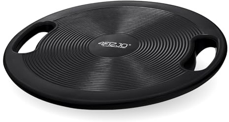 4FIZJO Balance Board 40cm, Wackelbrett mit Griffen, Gleichgewichtsboard, Therapiekreisel Physiotherapie, für Kinder und Erwachsene, Stabilitätstraining