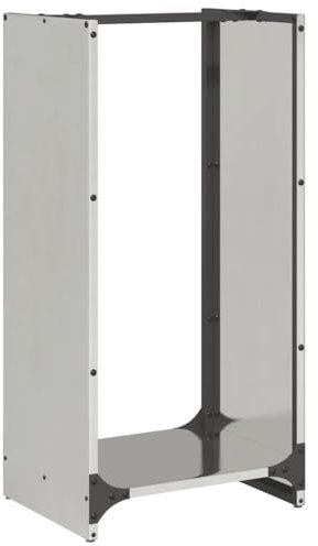 vidaXL Brennholzregal 40x30x80 cm Edelstahl
