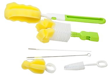 ibasenice 6 Pezzi Spazzola Per Tettarella Ragazza Di Pulizia Alimentatore Spazzola Spazzolino Per Pulizia Leggera e Facile Da Usare Adatta Per Uso Domestico