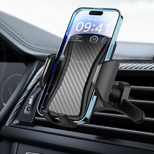 Brencco Porta Cellulare Auto Bocchette Aria Gancio Metallico & Doppio Piede Supporto Telefono Auto Regolabile a 360 Gradi Portacellulare Auto Universale Smartphone 4.0-7.0