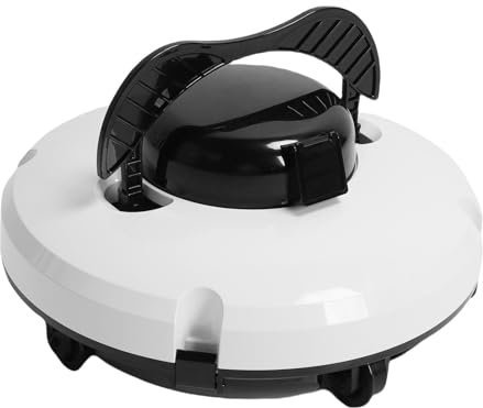 Topincn Roboterpool Vakuum, Kabelloser Pool -Staubsauger IPX8 Automatischer Poolreiniger 120 Minuten Roboterpool -Reiniger mit Schnellem Laden für Flach über Dem und in (EU-Stecker)