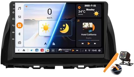 Y200s,YLOXFW Android 15.0 Coche Radio 2 DIN Estéreo para M-azda CX-5 2012-2015 GPS Sat Navi 10''Cartablet Multimedia Vídeo Reproductor BT FM Receptor con Carplay 4G 5G WiFi DSP SWC