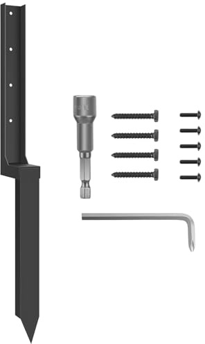 Reparatur von Zaunpfosten – robuster Metallspieß, verdickter Bodenanker, rostbeständiger Stabilisator | Schnelle Ersatzstütze für schiefe Zäune, Rasenverstärkung, Gartenschutz im Freien