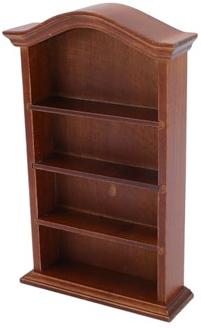 RIZGHWOY Mini étagère de Maison de Poupée, Conception Fonctionnelle, étagère en Bois de Bouleau à L’échelle 1:12 pour Vitrines, Meubles de Maison de Poupée