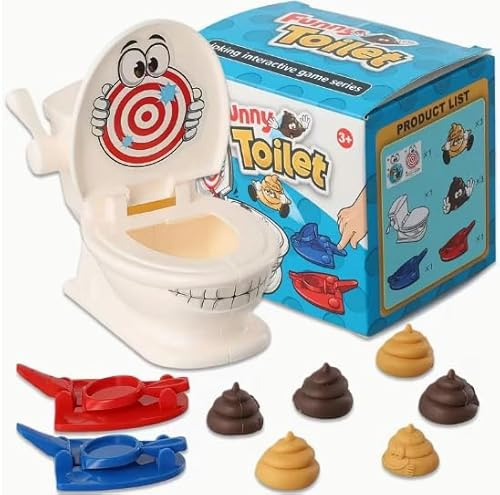 Poop Shoot Game - Poo Games for Kids - Funny Toilet Game Toy - Poop Shooting Party Launcher - Hilarious Poo Toys for Kids - Toilet Humour