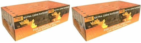 VARNOX, Bryant & May Extra Long Matches 12 Pack – Long Safety Matches for Candles, Fireplaces, Log Burners, BBQ & Open Fires – Easy Strike Household Fire Lighting Matches (24 PACK)