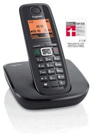 Gigaset A510-Telefono Cordless DECT, Colore: Nero, LCD, AAA, Parete, Digital)