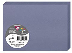 Clairefontaine 22319C - Packung mit 25 Faltkarten Pollen Format C6 110x155 mm, 210g, ideal für Ihre Einladungen und Korrespondenz, glatt, Vergissmeinichtblau, 1 Pack