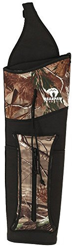 Bearpaw Rückenköcher 56 cm aus wasserabweisendem Nylon 2 Farben RH+LH (schwarz/camo, LH)