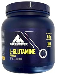 Multipower L-Glutamin Pulver (1x 500g) geschmacksneutrale essentielle Aminosäuren für Regeneration Sport - L-Glutamin Pulver - L Glutamine Powder