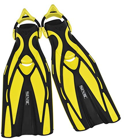 SEAC F1 S, Pinne da Subacquea ultraleggere con cinghiolo Elastico, 730 Grammi, Prestazioni Elevate