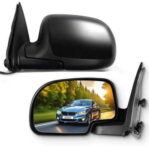 SCITOO Side View Mirrors fit 1999-2006 For Chevy Silverado Suburban Tahoe For GMC Sierra Yukon Manual Adjusted Folding Side Mirrors (1999-2000 New Body Style 2007 Classic) GM1320230, GM1321230