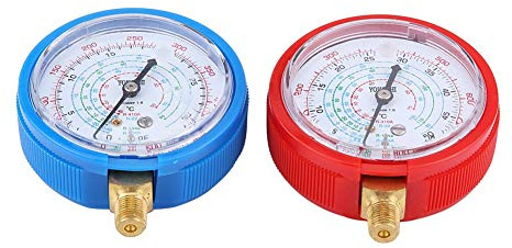 Indicateur de pression de réfrigérant, paire de climatiseurs R410A R134A R22 Ensemble de manomètres haute et basse pression