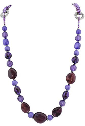 Bocar Collana lunga multistrato donna perline mano collana Chian regalo (NK-10349)