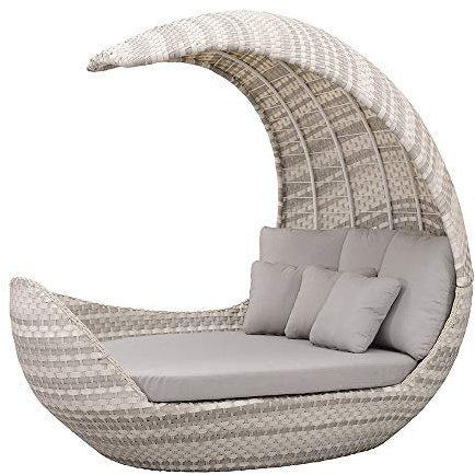Strandkorbwerk Liegeinsel Pesaro Harkers Island Wash Duo Gartenlounge Gartenmöbel Sunlounger Sonneninsel