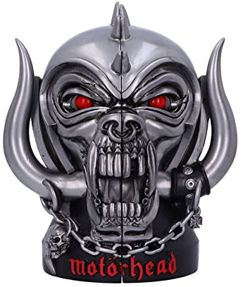 Nemesis Now Offizielles Lizenzprodukt Motorhead Warpig Snaggletooth Buchstützen, Silber, 18 cm, B5372S0, One Size