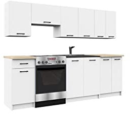 BDW Küche 240cm Küchenzeile Küchenblock