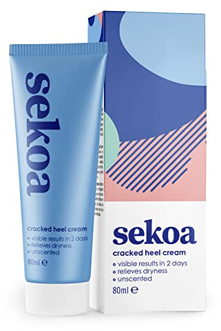Sekoa Cracked Heel Cream | Foot Moisturiser with Urea for Dry and Cracked Heels | Results in just 2 days | Unscented Heel Balm, 80 ml (Pack of 1)