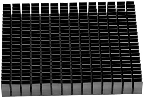 Dissipateur Thermique, Dissipateur de chaleur, dissipateur thermique à large utilisation Installation facile en aluminium 150x120x20mm oxydée pour PCB pour CPU(le noir)