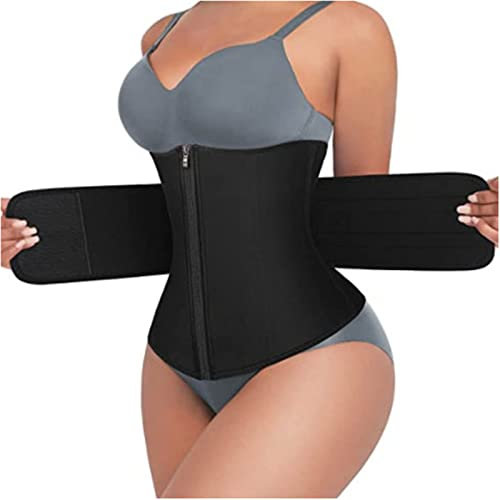 Entrenador De Cintura para Mujer Talla Grande Neopreno Sauna Sudor Entrenamiento Faja Cintura Cincher Trimmer Shaper Belt (5XL,A)