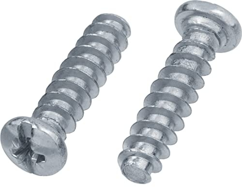 6.3mm x 20mm Pan Head Euro Screws for Hinges Draw Runner Steel (Pack of 20) - D02C/2 6.3x20_20