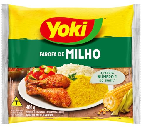 YOKI Harina de maíz especiada Farofa Pronta de Milho 400 g