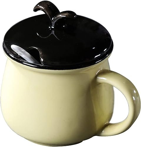 Sucrier en céramique, Récipient à sucre, Sucrier de couleur unie avec couvercle, Joli pot de rangement, Sucrier en porcelaine avec cuillère, Petit pot à sel Restaurant-Rose-Couvercle noir ( Couleur :