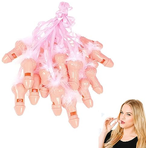 EHOTER Bachelorette Party Pfeifen Lustige Party Pfeifen Halskette Junggesellinnenabschied Pfeifen Neuheit Pfeifen Halskette Nacht Bar Noisemakers Junggesellenabschied Zubehör (10 Stück)