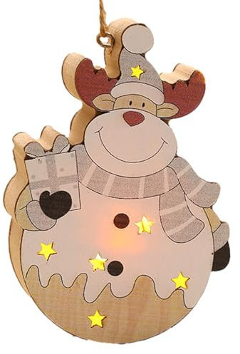 Weihnachtsbaum Leuchtender Anhänger | Weihnachtsbaum-Holzschmuck stimmungsvoll - Heimdekorationsprodukte für Weihnachtsbaum, Tür, Wand, Geländer, Fenster, Handlauf Zonewd