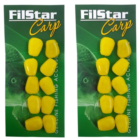 PRO FILSTAR 20Stk Kunstköder Set Gelb Mais - Künstlicher Karpfen Angelköder