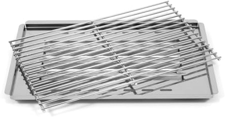 LAG Grillset 2-teilig Grillrost und Flammabdeckung für 1-flammige Gasgrill Gastrobräter Profigrill Verein