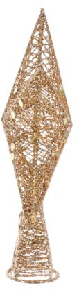 KONTONTY Sternförmige Baumspitze für Festtage Glitzernde Christbaumspitze Goldfarben Funkelnder Stern als Weihnachtsbaumspitze für Heimdekoration