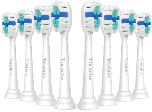 Trustnice Têtes de Brosse à Dents Compatible avec Philips Sonicare -Brossettes de Rechange Compatible avec Philips Sonicare Brosse à dents, 8pcs