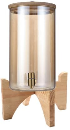 NJDQFA Dispensador De Limonada,Dispensador De Cristal para Frigorífico,Transparente Dispensador De Agua,Dispensador De Bebidas con Grifo,Dispensador De Bebidas De Vidrio,C Faucet,4L