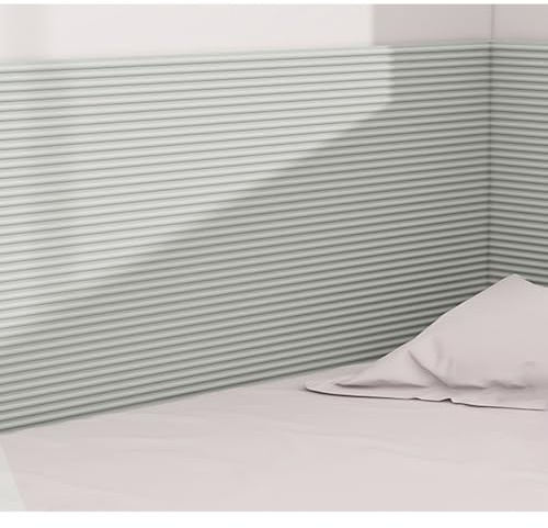 Boracy Wandkissen Bett, Wandpolster Selbstklebend, Gepolsterte Wandpaneele 10mm Schaumstoff Polster für Bett Kopfteil Wandschutz Kinderzimmer(Gray,60x200cm)