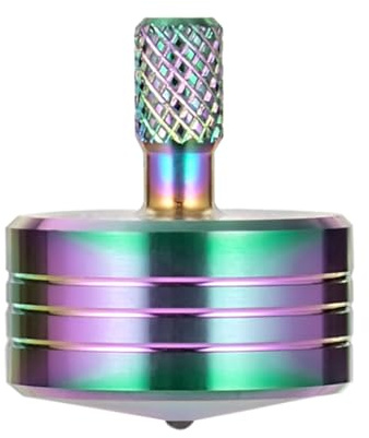 Präzisions-Metallkreisel, perfektes Gleichgewicht, Lange Rotationszeit von mehr als 10 Minuten, tragbares EDC-Tischspielzeug (Bunt Stil 4)