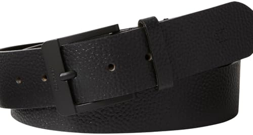Calvin Klein Uomo Cintura Classic 4,0 cm Cintura in Pelle, Nero (Black/Black), 110 cm